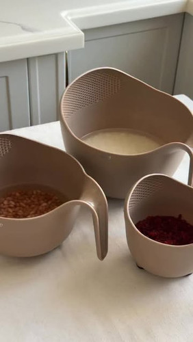 ست برنج شوی دسته دار لیمون