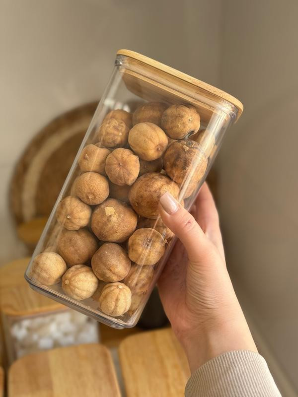 بانکه حبوبات درب چوبی لیمون