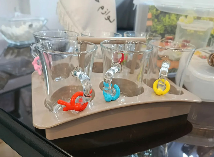 سرویس چای خوری مسافرتی ۶نفره لیمون