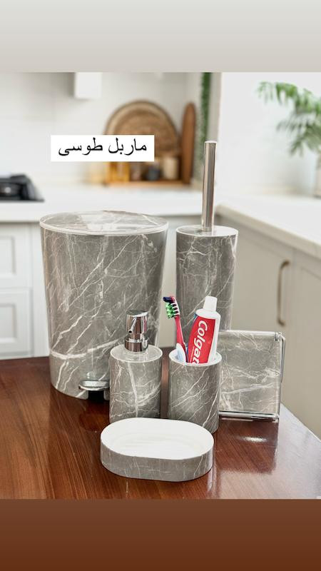 ست بهداشتی طرح سنگ ۶پارچه لیمون