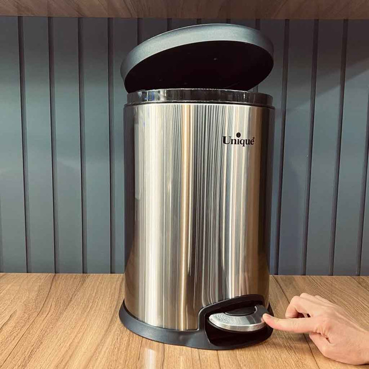 سطل زباله استیل ۱۲لیتری یونیک