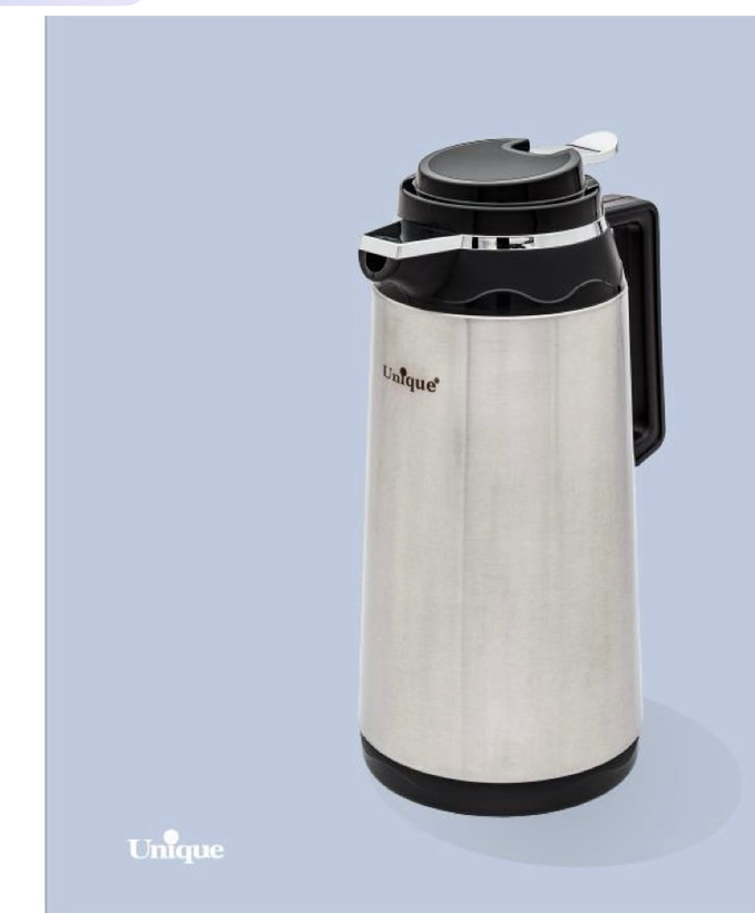 فلاسک یونیک استیل داخل شیشه یونیک